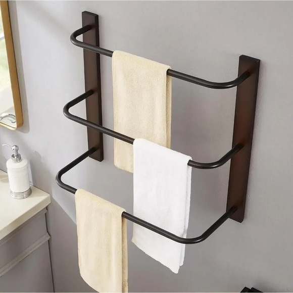 Bath Towel 20" 3 tier Bath Towel Rack holder - wall mounted - Picture 2 of 4